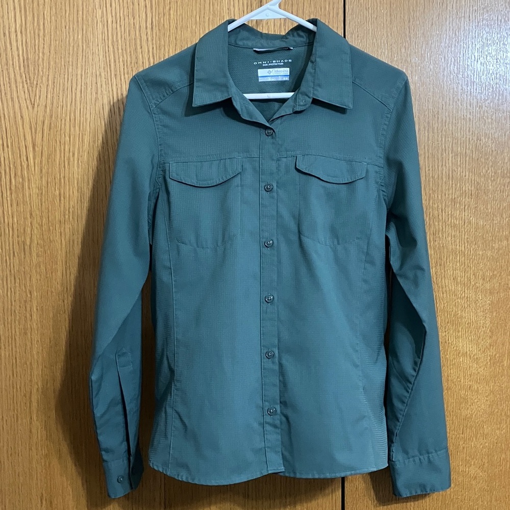 Columbia Silver Ridge Lite Omni-Shade Women’s Green Shirt Size Medium